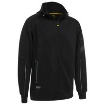 Bisley Fleece Full Zip Front Hoodie - Black