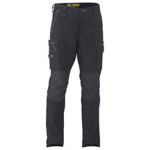 Bisley Flex & Move Stretch Utility Cargo Trouser (with Kevlar Knee) - Black