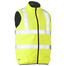 Bisley Hi-Vis Reversible Puffer Vest - Yellow