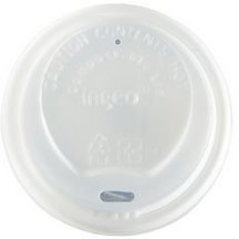 White Domed Compostable Sip-Thru Lid