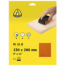 Klingspor PL31B Paper Sheet - Paint, Varnish, Filler, Wood - Pack of 5