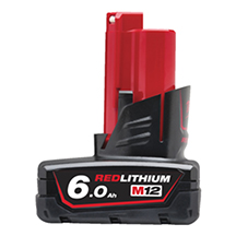 Milwaukee M12B6 12V 6.0Ah Red Lithium Battery