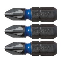 C.K Blue Steel Impact Screwdriver Bit PZ2 Pack of 3