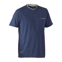 Bisley Cotton V-Neck T-Shirt - Blue Marle
