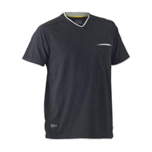 Bisley Cotton V-Neck T-Shirt - Charcoal