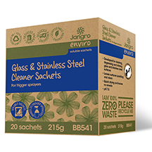 Jangro Glass and Stainless Steel Cleaner Sachets