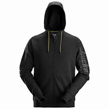 Snickers 2895 Full-Zip Logo Hoodie - Black