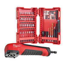 Milwaukee Screwdriver Bit Set With Right Angle Attachment - 40pc
