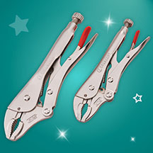 2 Piece Locking Plier Set - 200 & 250Mm