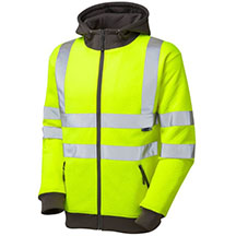 Leo Saunton Hi Vis Zipped Hoodie - Yellow