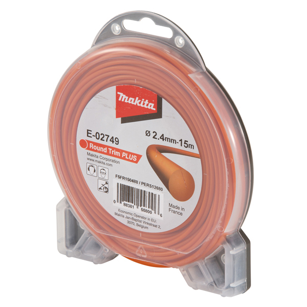 Makita E-02749 2.4mm Orange Round Trim Nylon Line