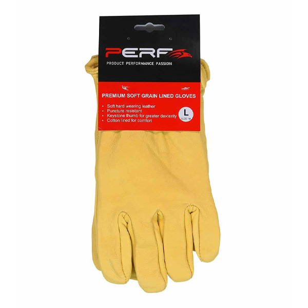 Perf SAF006 Premium Soft Grain Lined Drivers Gloves 