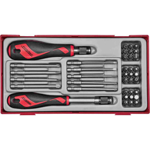 Teng Tools Bits Set with Two Quick Chuck Drivers 