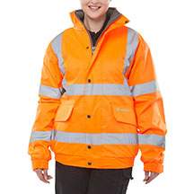 Beeswift Hi-Vis Fleece Lined Bomber Jacket - Orange