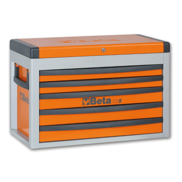 Beta Portable 5 Drawer Tool Chest - Orange - Thomas Graham