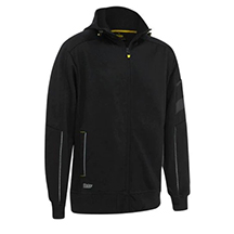 Bisley Fleece Zip Front Hoodie - Black