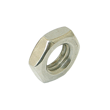 Brass Half Lock Nut - Nickel Plated