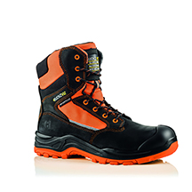 Buckz Viz Lace/Zip Safety Boot - Orange