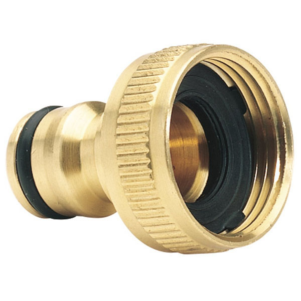 Draper Brass Garden Hose Tap Connector, 3/4in
