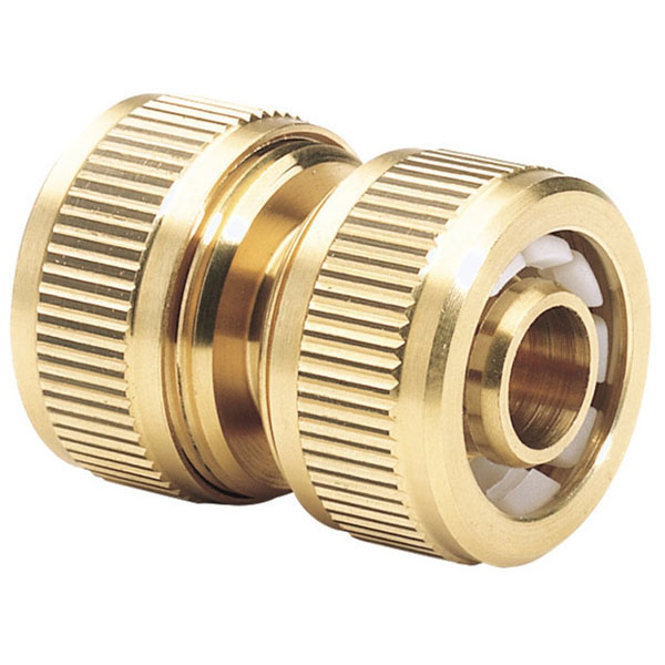 Draper Brass Hose Repair Connector, 1/2in