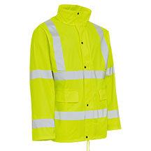 Elka Dry Zone Visible PU Rain Hi-Vis Jacket - Yellow