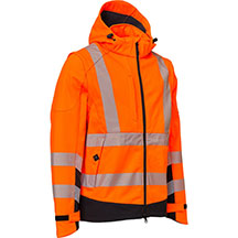 Elka Visible Xtreme Softshell Jacket with Detachable Sleeves - Orange