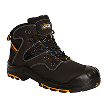 JCB Backhoe Action Nubuck Safety Boot - Black