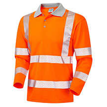 Leo Barricane EcoViz Performance Sleeved Polo Shirt - Orange