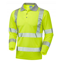 Leo Barricane EcoViz Performance Sleeved Polo Shirt - Yellow