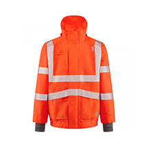 Leo Dartmoor EcoViz Performance Breathable Bomber Jacket - Orange