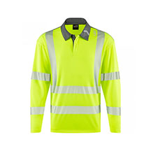 Leo Georgeham EcoViz High Performance Sleeved Polo Shirt - Yellow