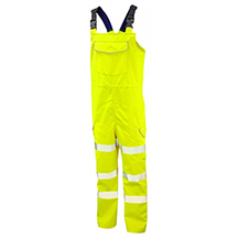 Leo Northam Eco-Vis Hi-Vis Bib & Brace Coveralls - Yellow