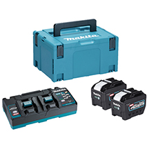 Makita 2x 8.0Ah 40V Batteries, Charger & Case