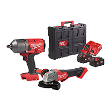 Milwaukee M18 Grinder & Impact Wrench Twin Pack