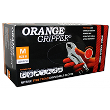 Orange Gripper Disposable Gloves