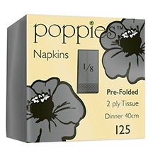 Poppies 40cm 8 Fold Napkins - Pack of 2000
