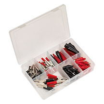 Sealey Red & Black Crocodile Clip Assortment - 60pc