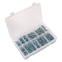 Sealey Self Tapping Countersunk Pozi Screw Assortment - 600pc