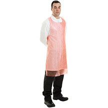 Supertouch PE Aprons - Pack of 100 Red