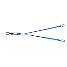 Tractel LSAD Twin Webbing Lanyard with Shock Absorber M10 - 2 x M10