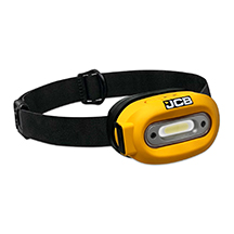 JCB Head torch with adjustable elastic strap