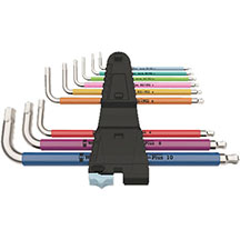 Wera 3950/9 Hex-Plus Metric Multicolour Stainless L-key Set (9 piece)
